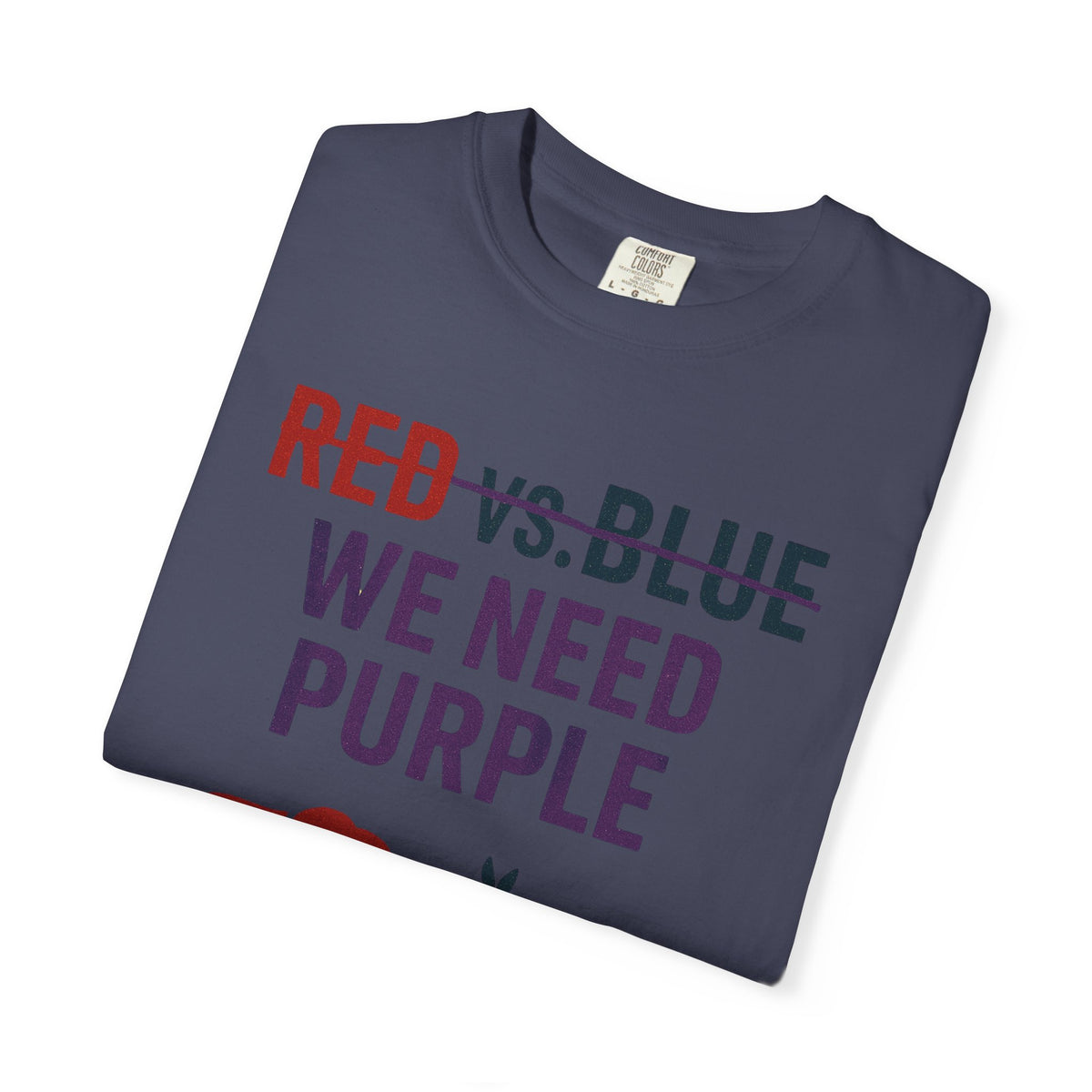 Color: Denim | The Lesser Evil Election Unisex Garment-Dyed T-shirt