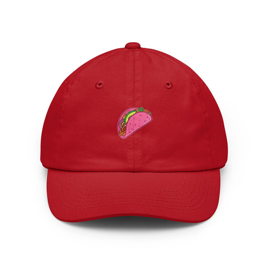 Color: Red | I Love Pink Tacos Dad Hat