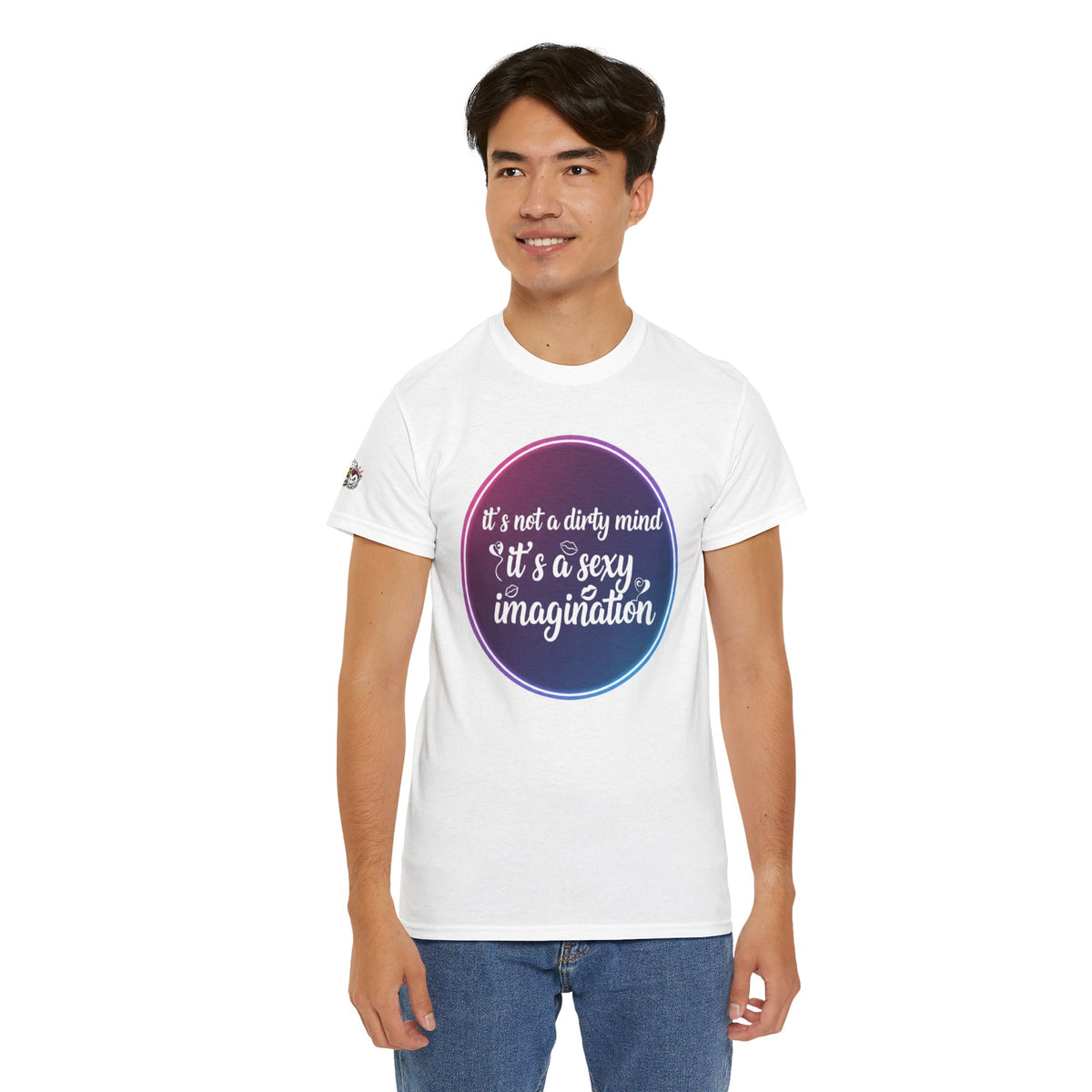Color: White | Sexy Imagination T-Shirt – It's Not a Dirty Mind, It's a Sexy Imagination Graphic Tee
