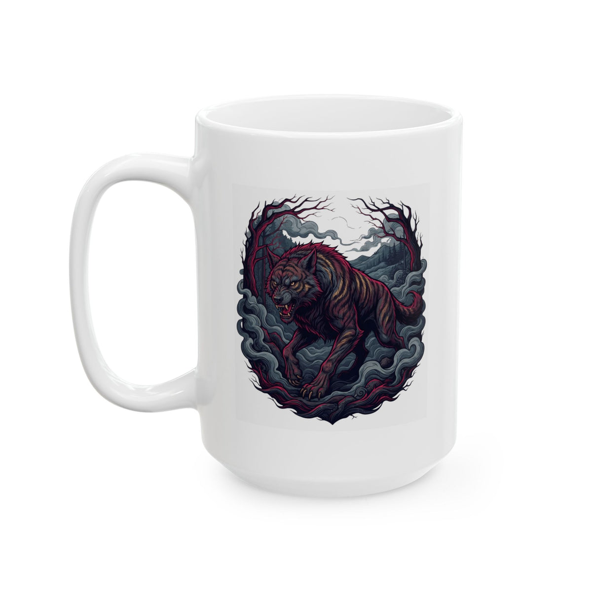 "The Beast of Gévaudan (France)" White Ceramic Mug