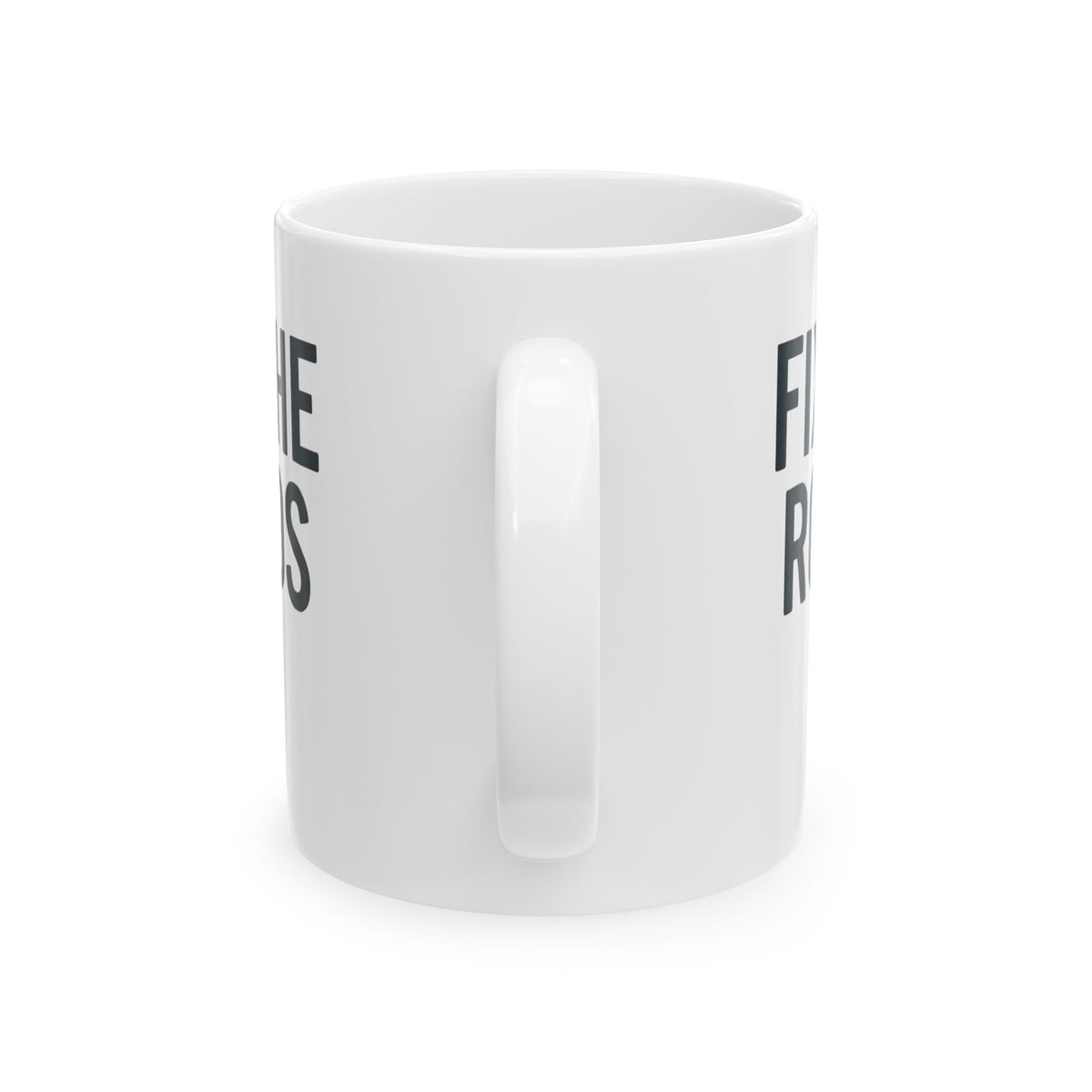 "Protest Series - Fix The Roads" White Ceramic Mug — Graphic
