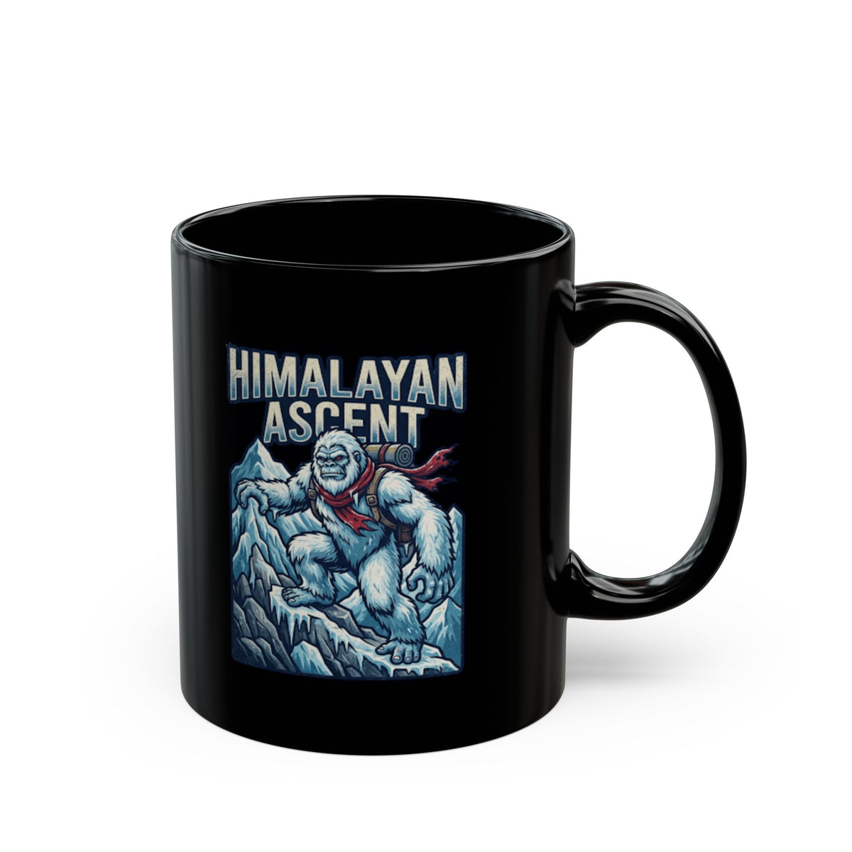 "Yeti-Abominable Snowman (Himalayas)" Black Ceramic Mug