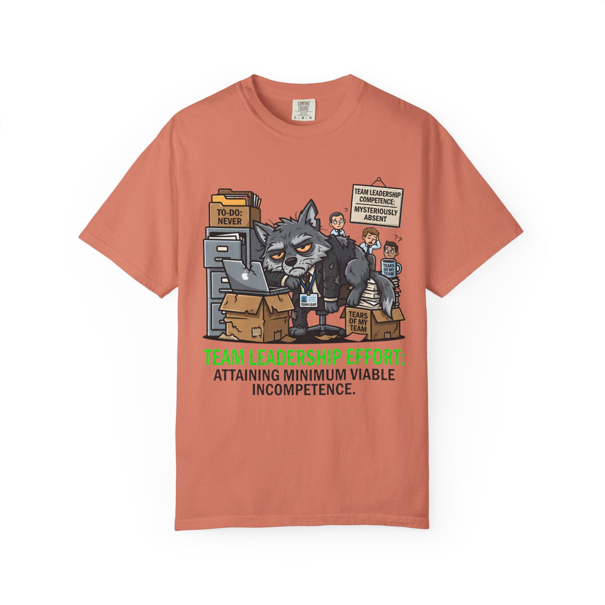 Color: Terracotta | Team Leadership Effort Unisex Garment-Dyed Tee