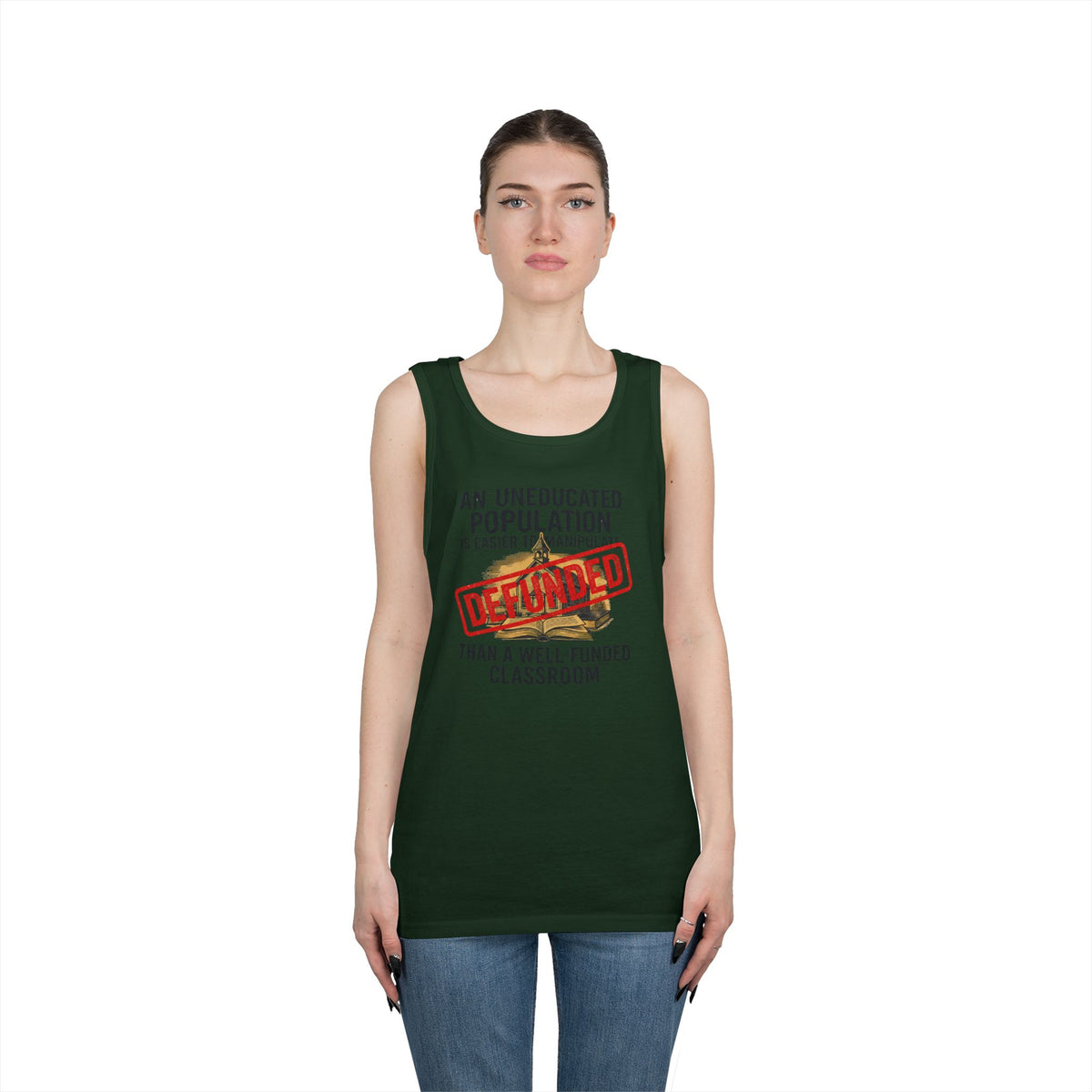 Color: Forest Green | Protest Series - Fund Public Schools Tank Top