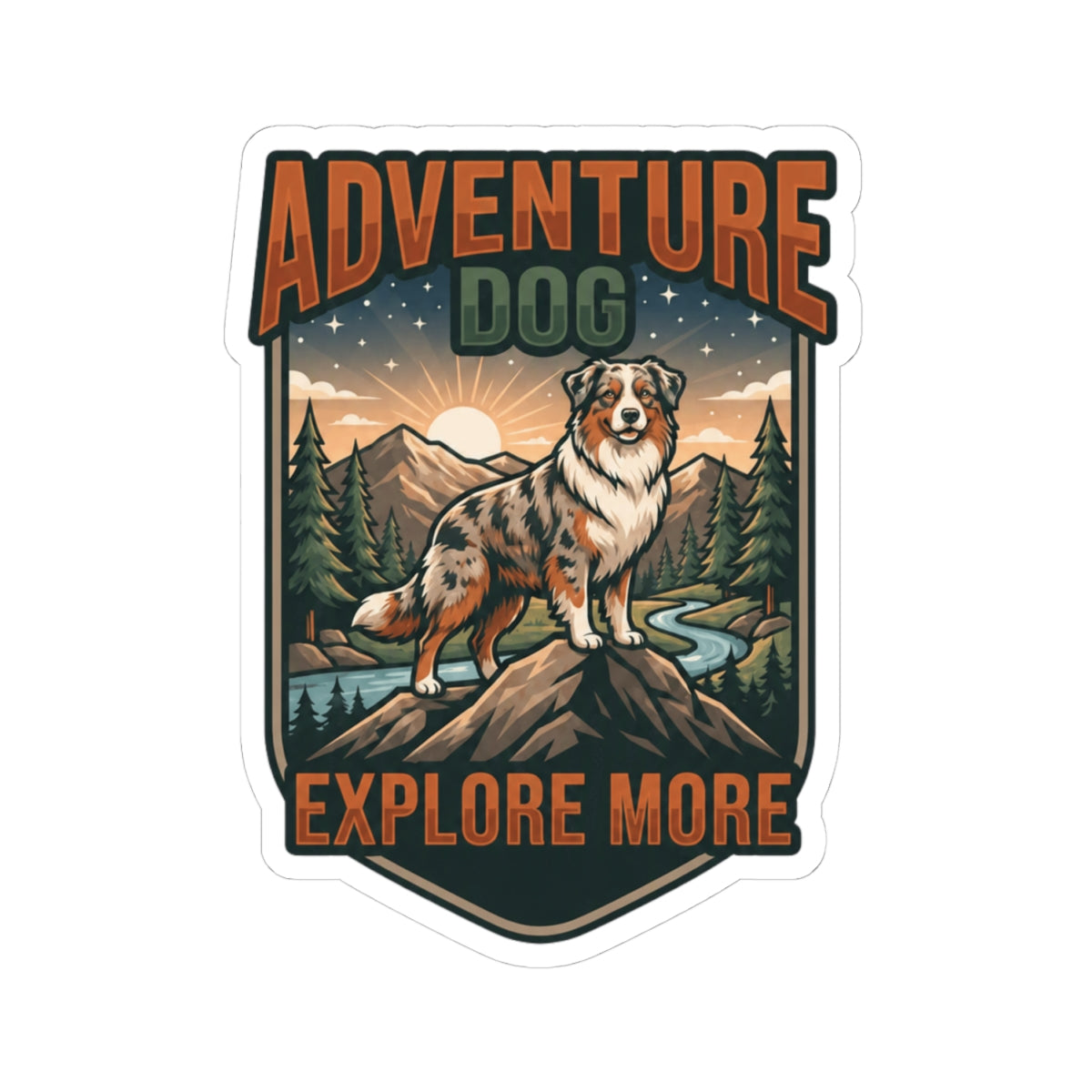 "Adventure Dog" Sticker — Main