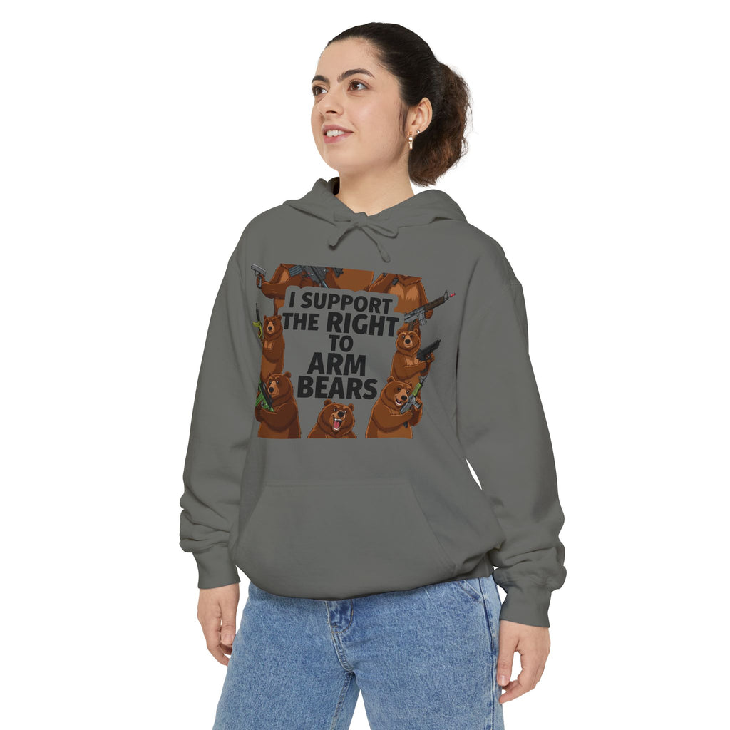 Arm Bears, Not People | Garment-Dyed Hoodie — AttitudeShirts