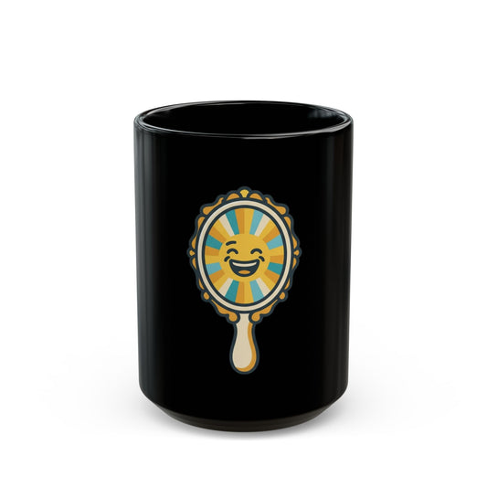 "I Choose to Laugh" Black Ceramic Mug — Graphic