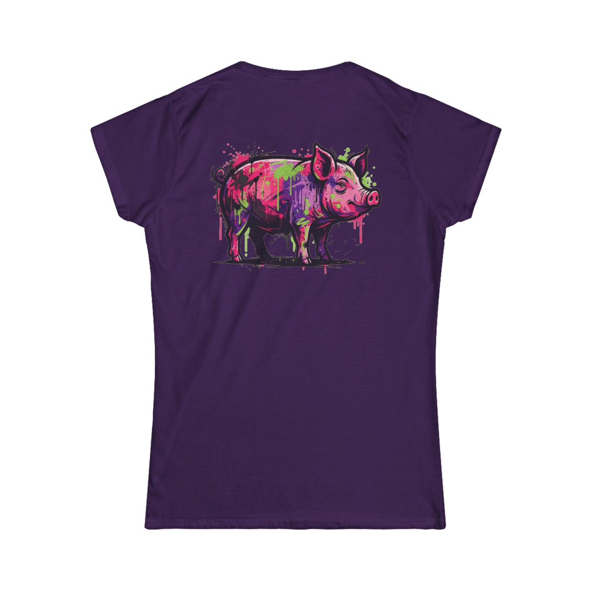 Color: Purple | Barnyard Pig Women's Tee