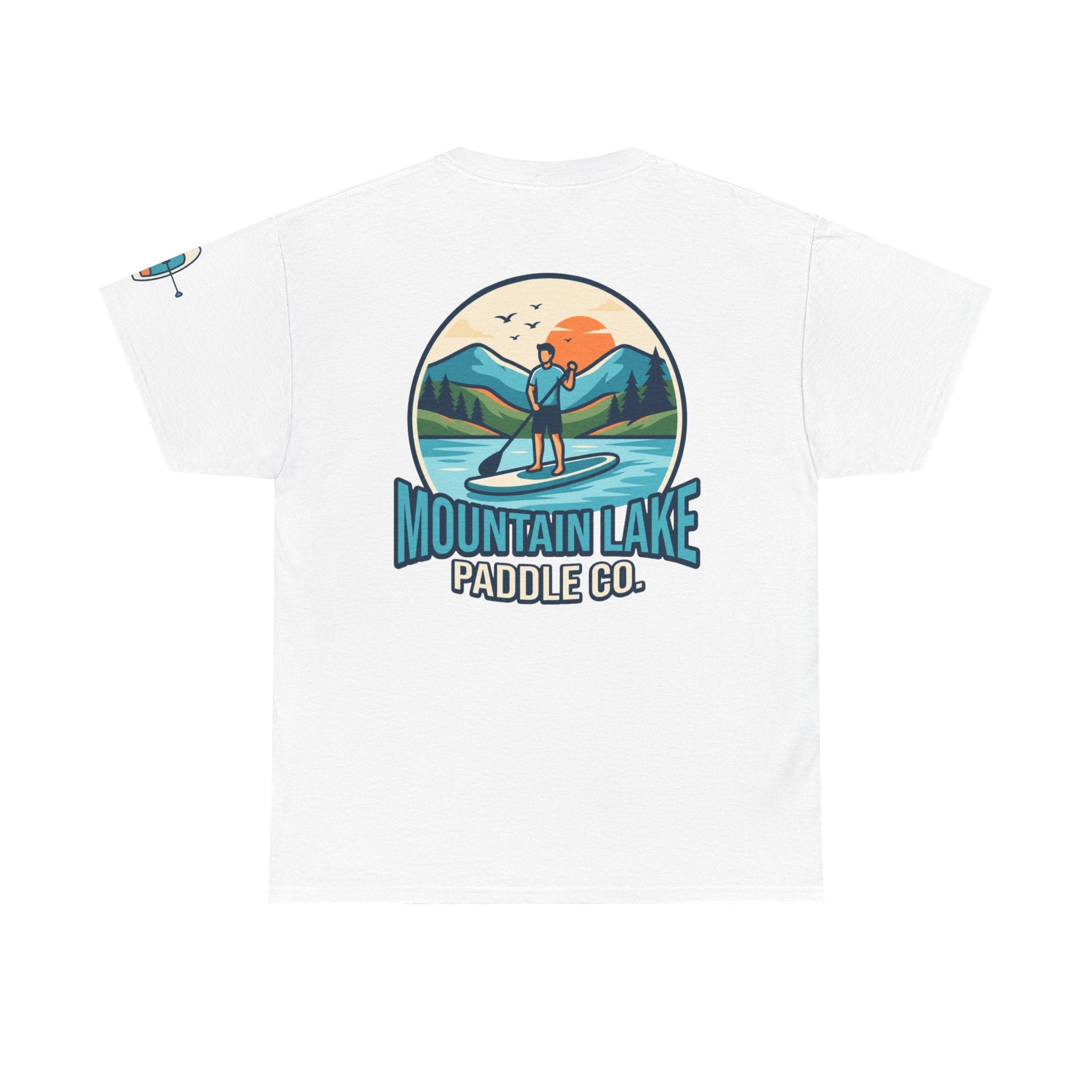 "Mountain Lake Paddle Board" Premium Graphic Tee