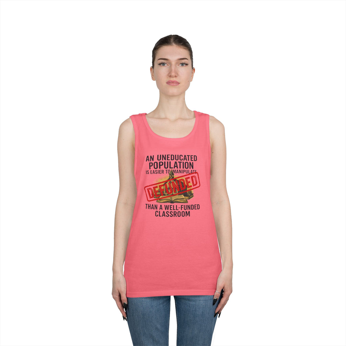 Color: Safety Pink | Protest Series - Fund Public Schools Tank Top