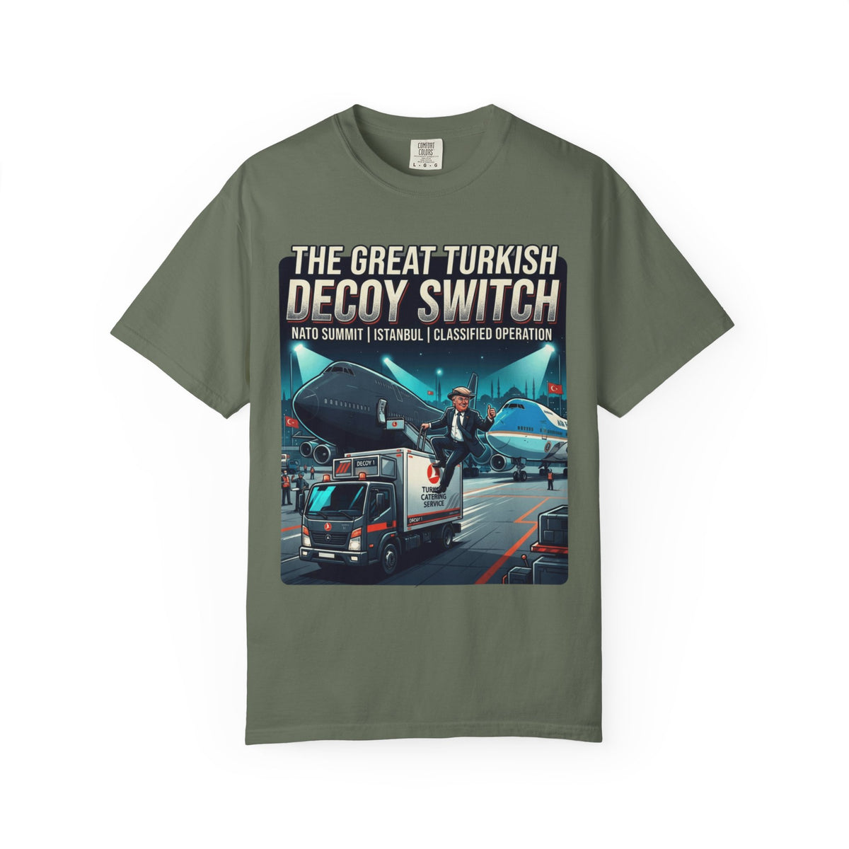 Color: Moss | Decoy Switch Unisex Garment-Dyed Tee