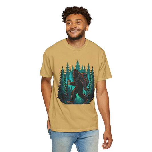 Color: Mustard | Bigfoot-Sasquatch (North America) Unisex Garment-Dyed Tee