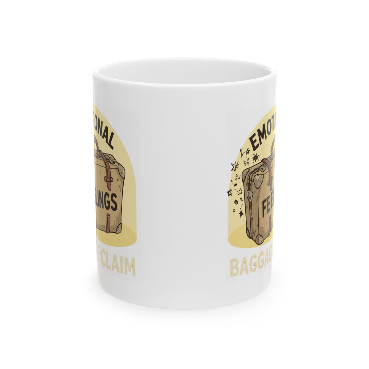 "Emotional Baggage Claim" White Ceramic Mug