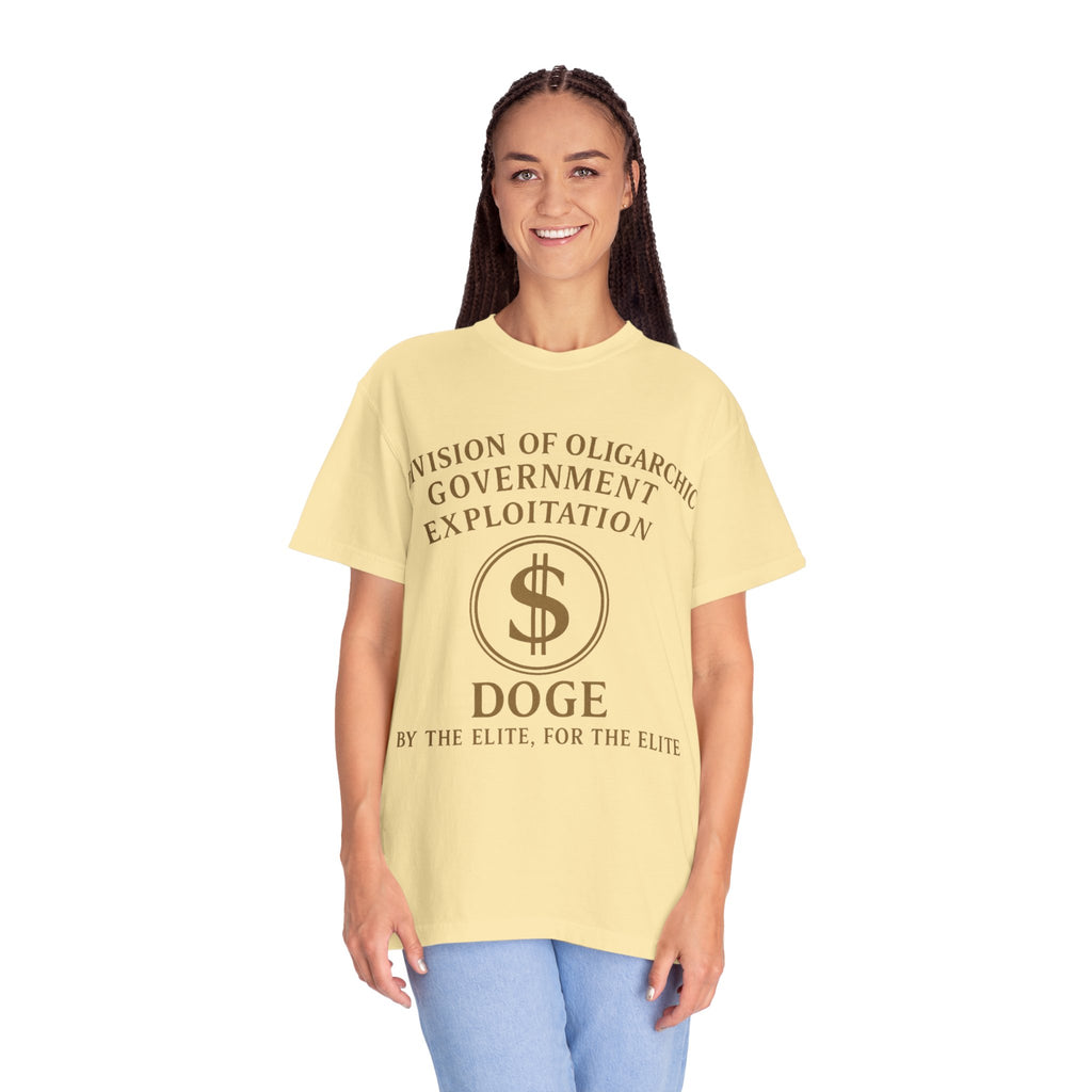 "DOGE—By the Elite, For the Elite" Unisex Garment-Dyed T-shirt