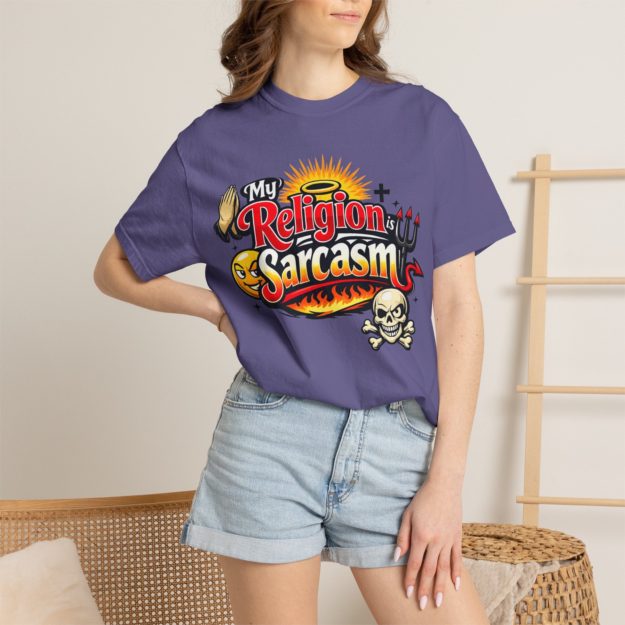 "The Church of Snark" Unisex Garment-Dyed T-shirt
