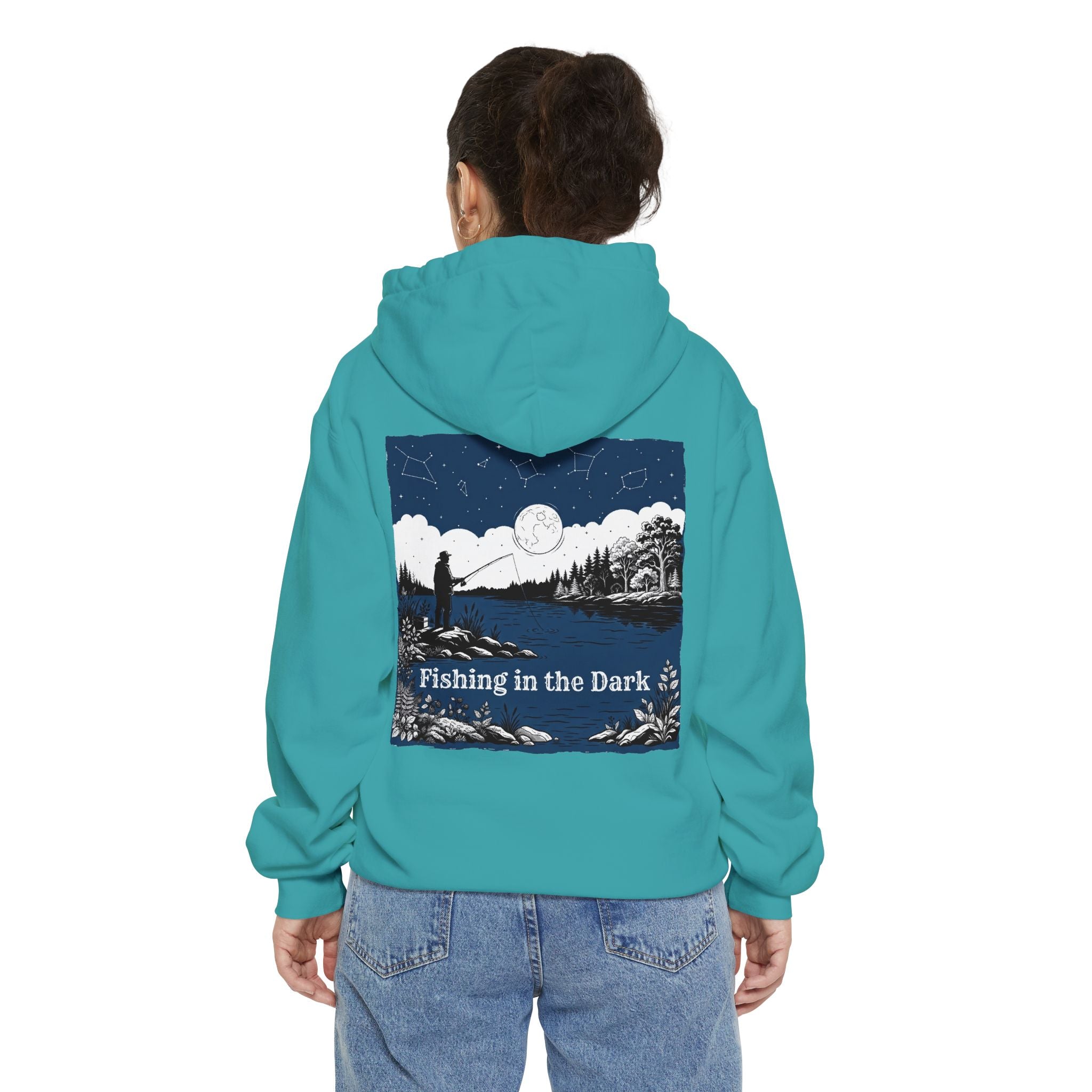 "Fishing in the Dark" Garment-Dyed Hoodie
