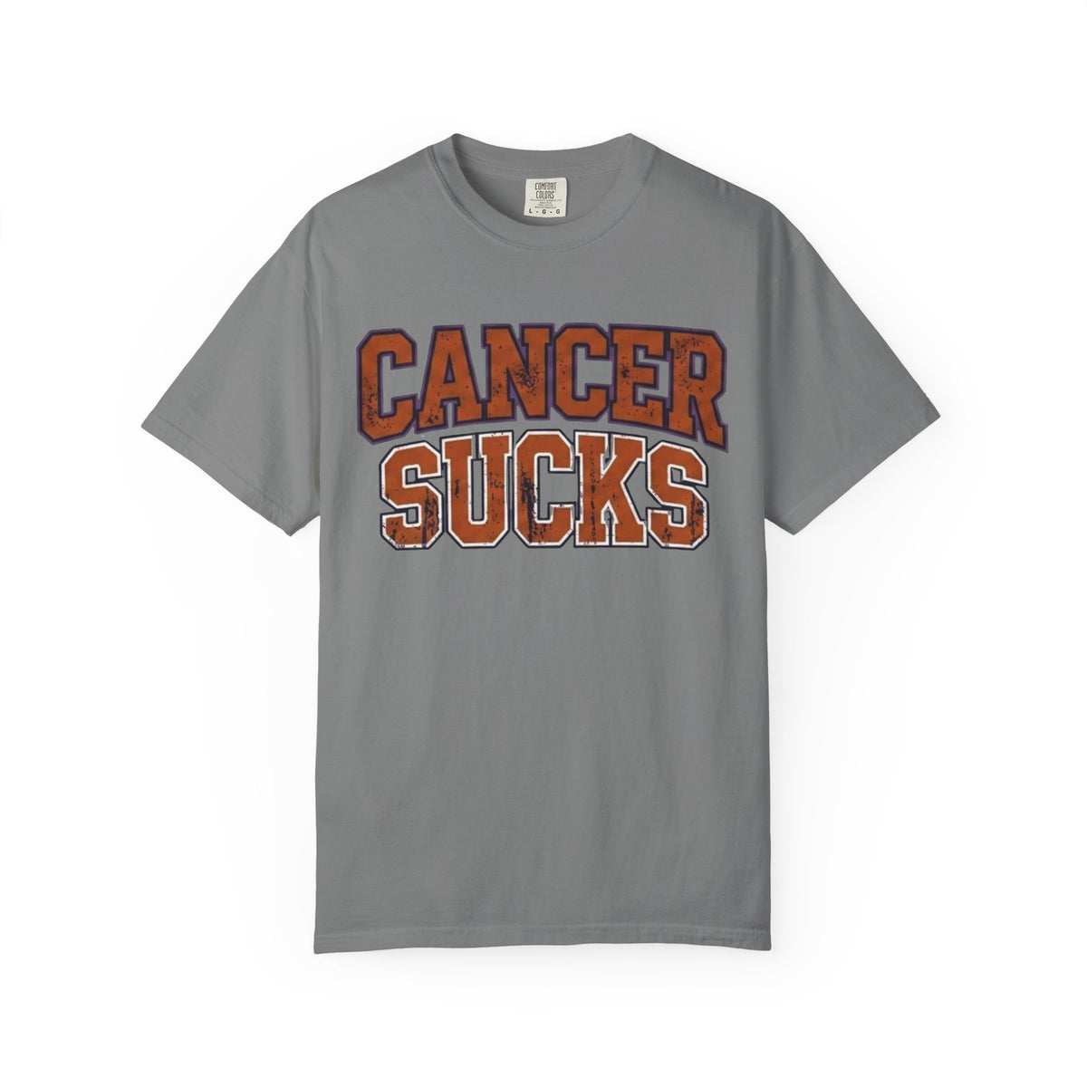 Color: Grey | Yeah, Cancer Sucks | Garment-Dyed Tee — AttitudeShirts