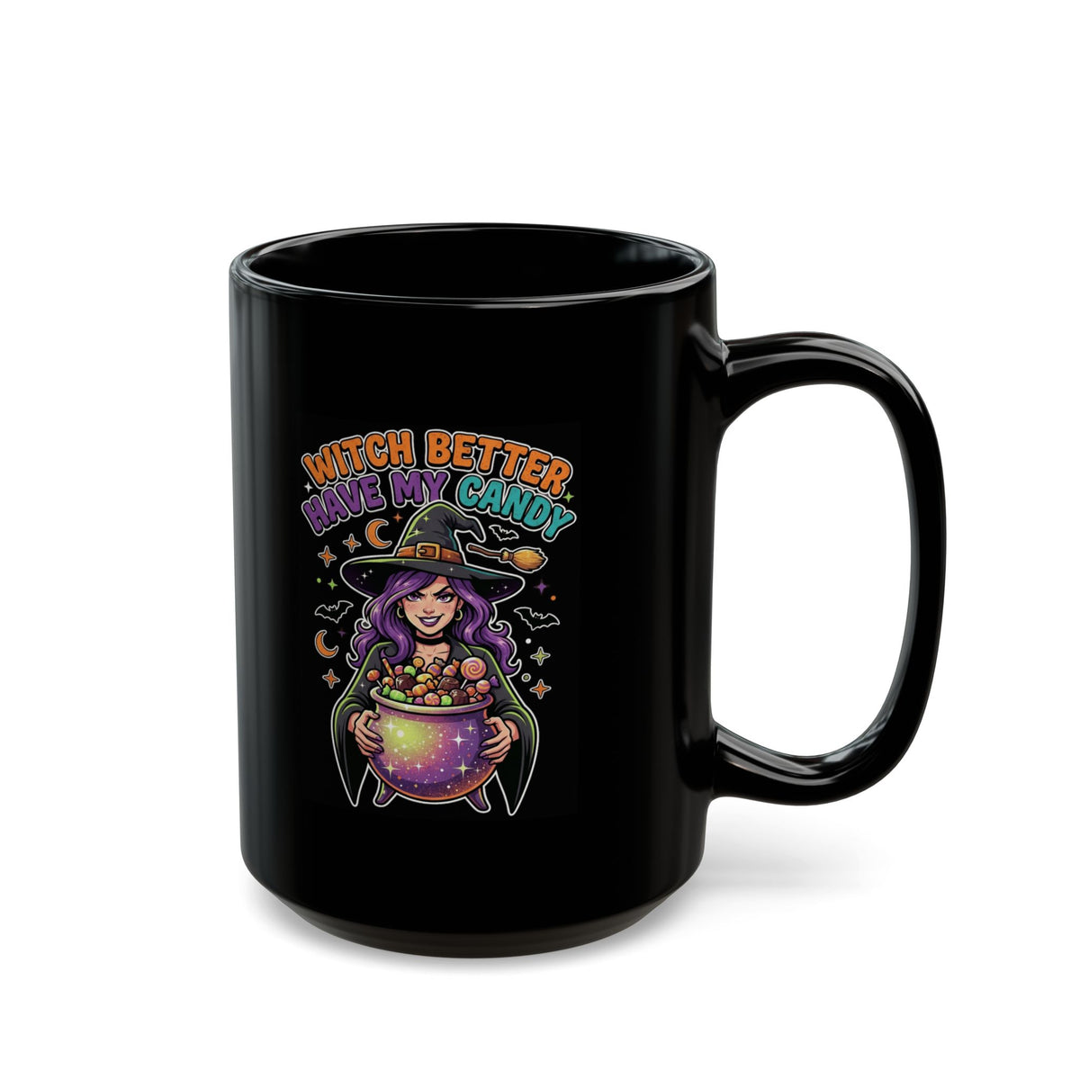 "Witch Better Have My Candy" Black Ceramic Mug