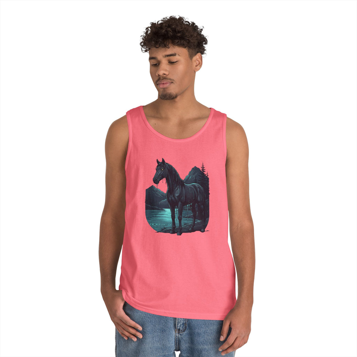 Color: Safety Pink | Kelpie (Scottish Folklore) Tank Top