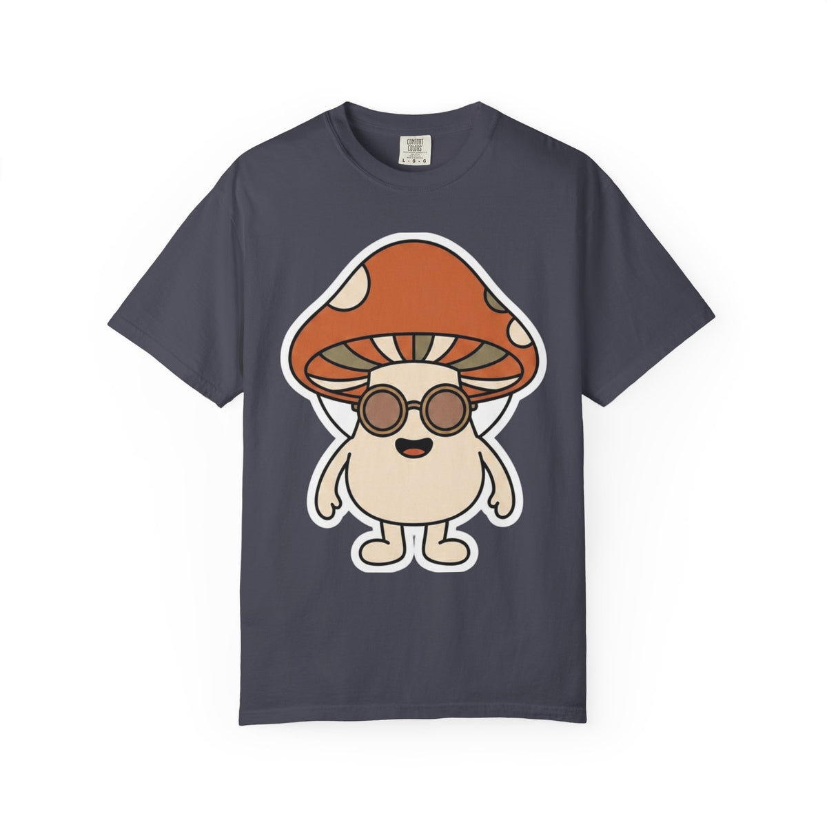 Color: Navy | Shroom Man Unisex Garment-Dyed Tee