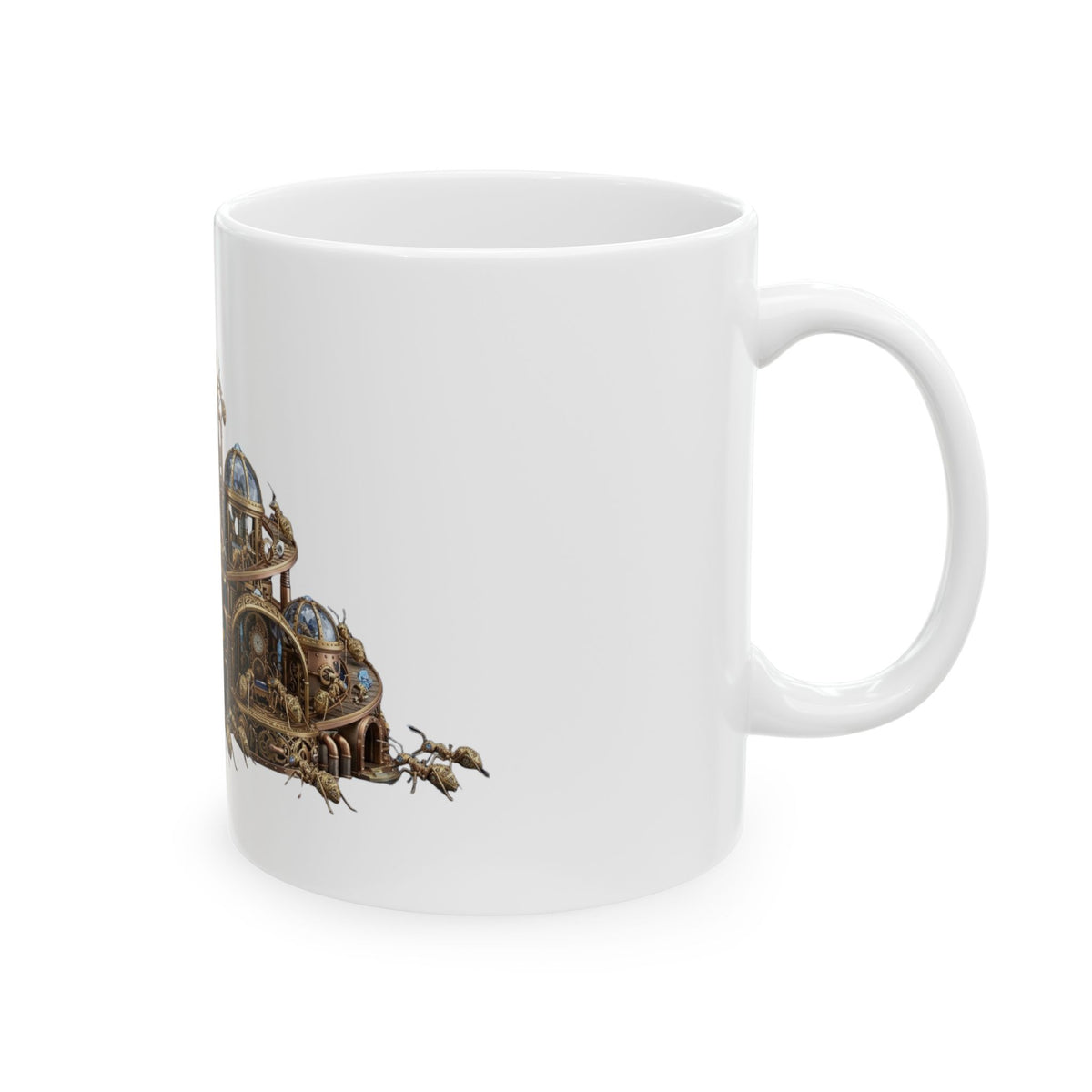"Cyber Ants" White Ceramic Mug