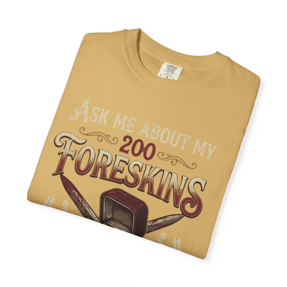 "Good Book Series 200 Foreskins" Unisex Garment-Dyed Tee