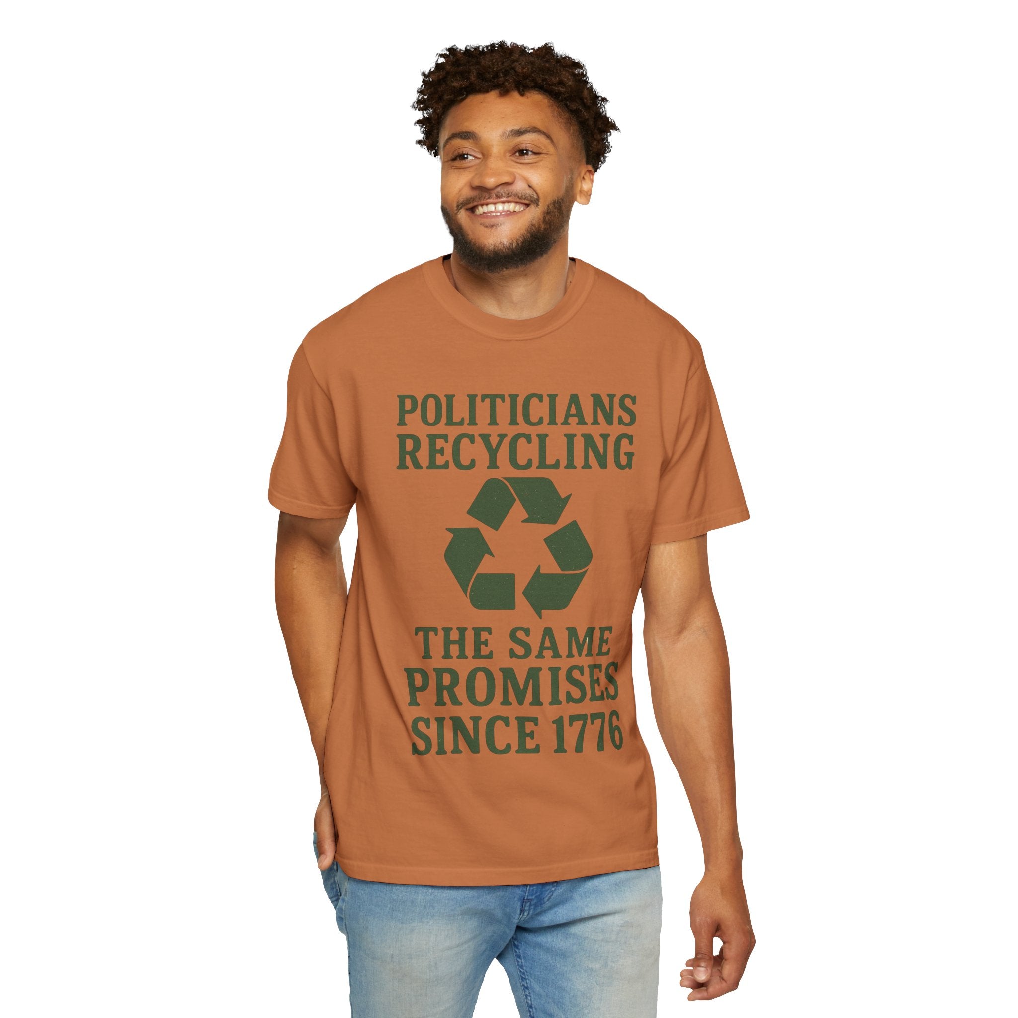 "Politicians Recycling" Unisex Garment-Dyed T-shirt