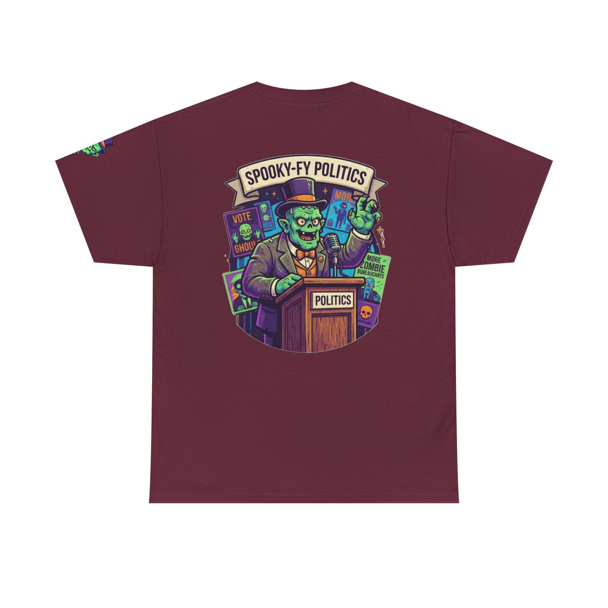 Color: Maroon | Spooky-Fy Politics Premium Graphic Tee