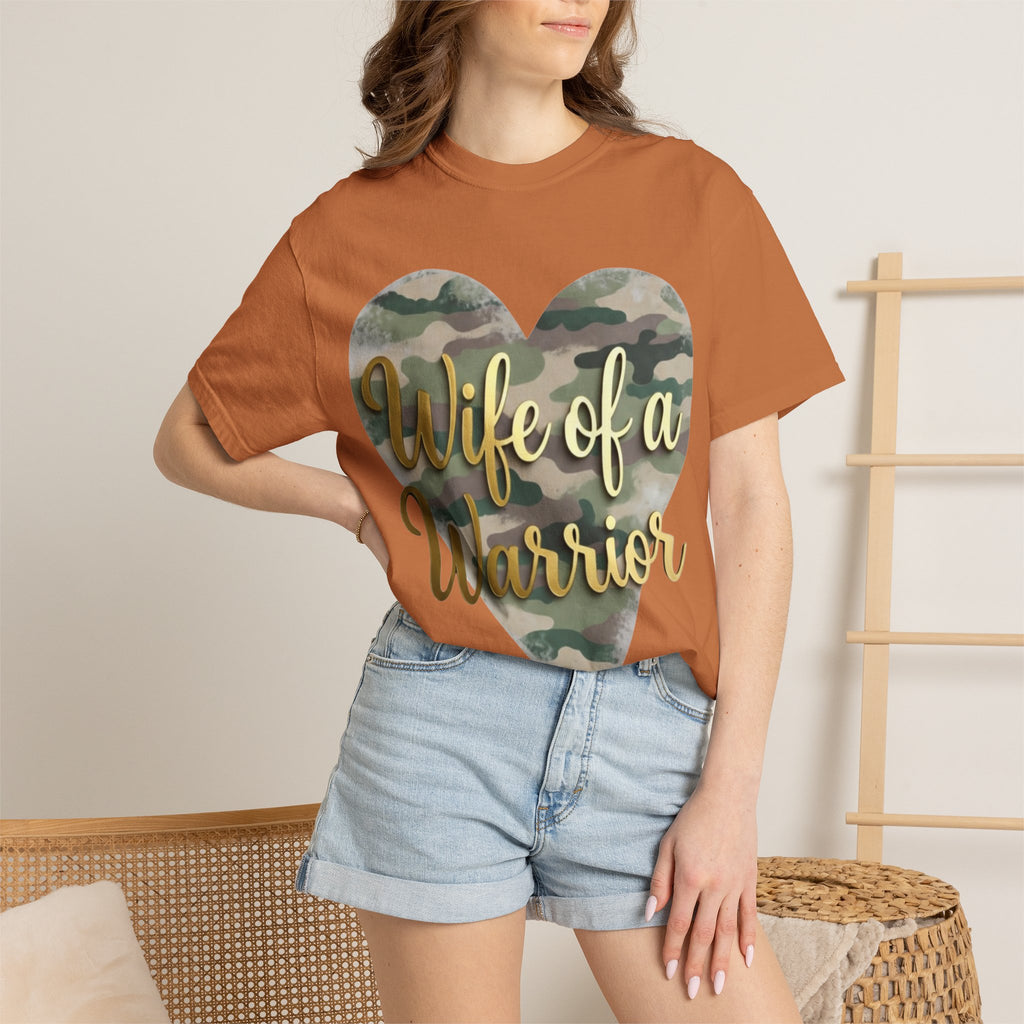 "Wife of a Warrior" Unisex Garment-Dyed T-shirt