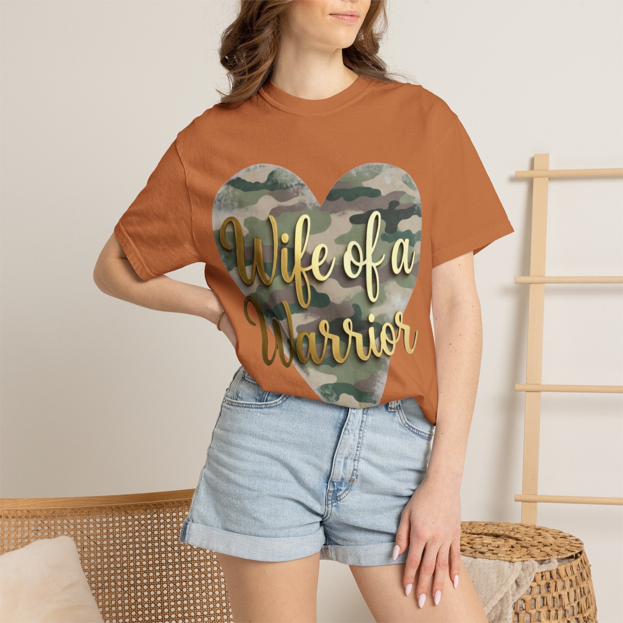 "Wife of a Warrior" Unisex Garment-Dyed T-shirt
