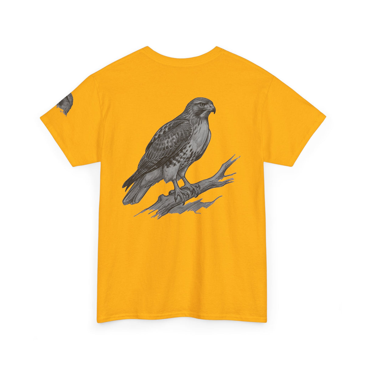 "Pencil Sketch Art Red-Tailed Hawk" Premium Graphic Tee