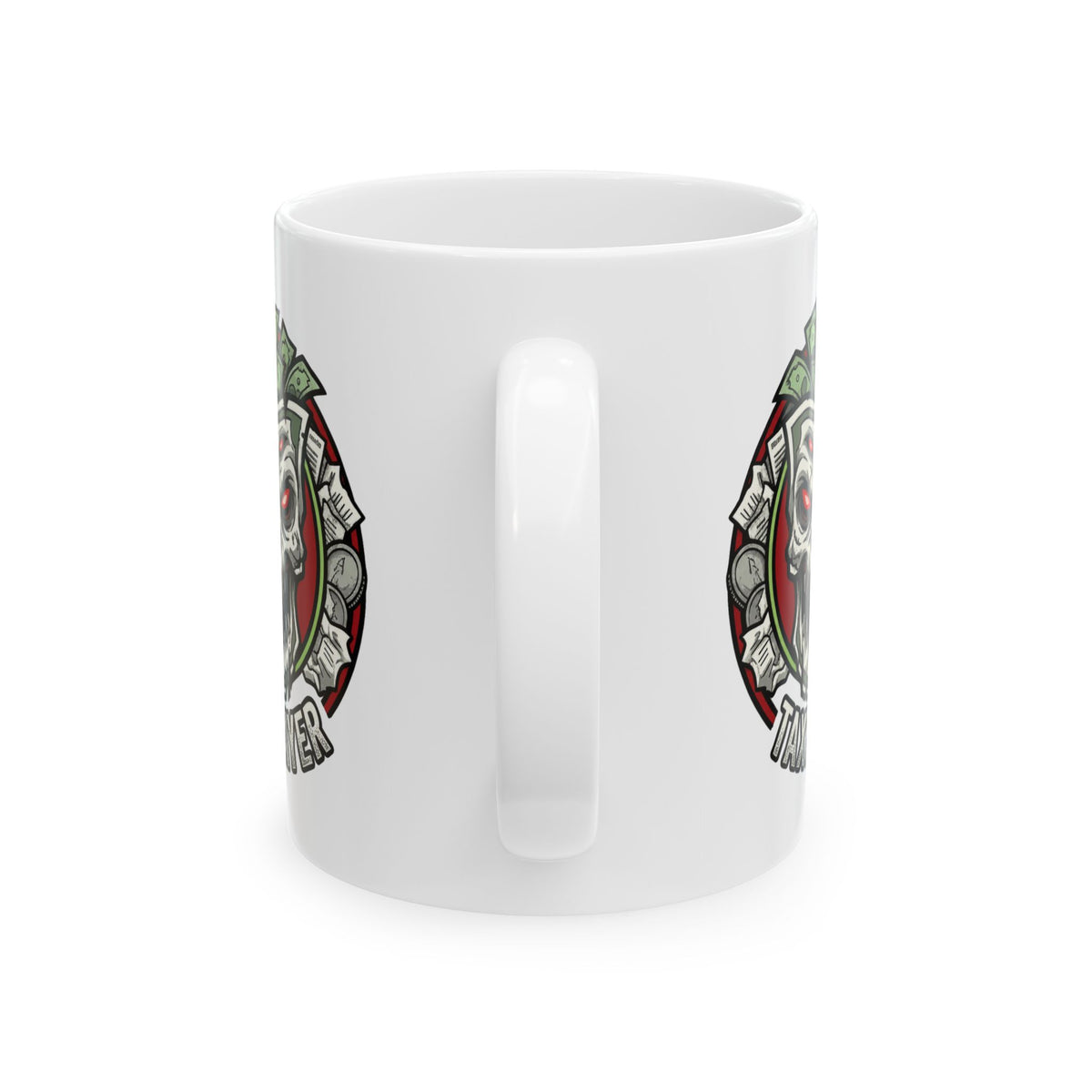 "Horror of Taxes" White Ceramic Mug — Graphic