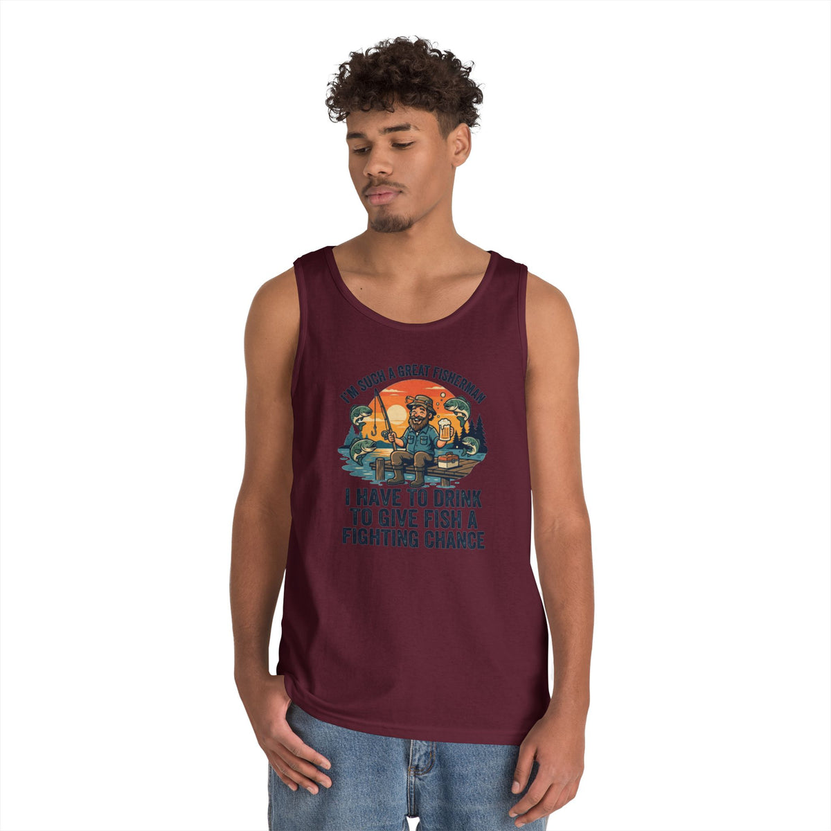 "Drink to Give Fish a Fighting Chance" Tank Top