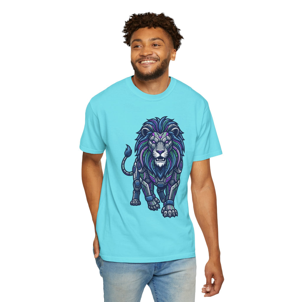 "Cyber Lion" Unisex Garment-Dyed Tee