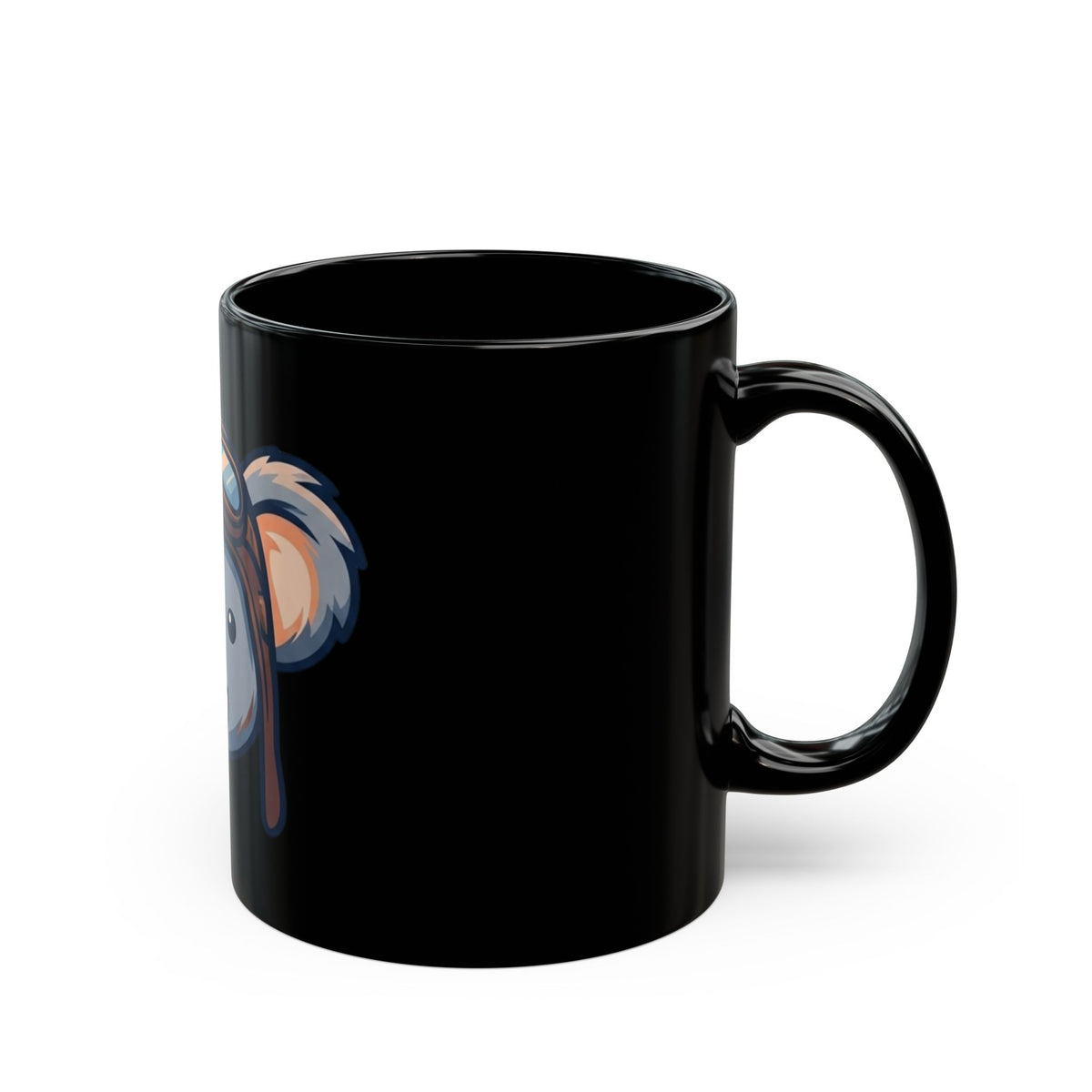 "Koala Credible" Black Ceramic Mug — Graphic