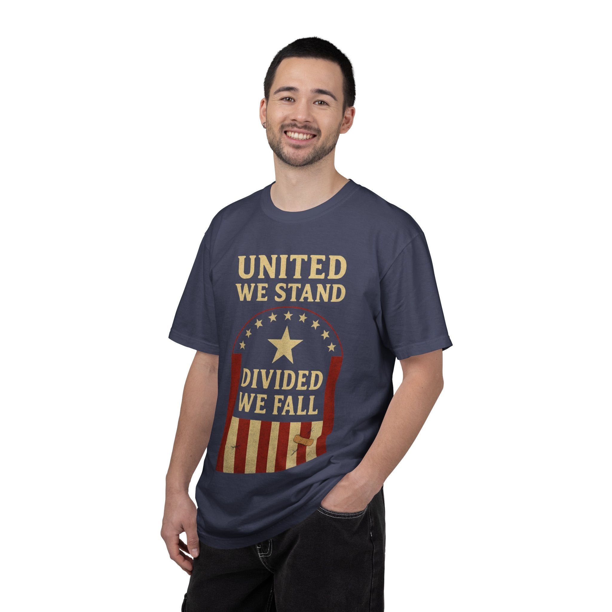 "Divided We Fall" Unisex Garment-Dyed T-shirt
