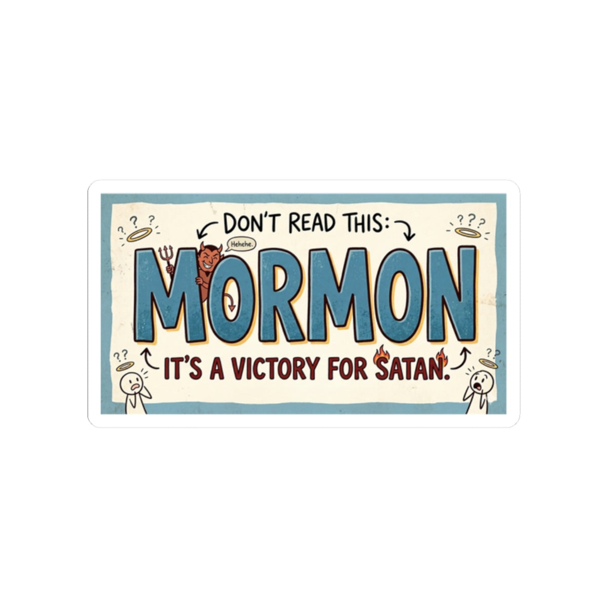 Devil's Dictionary: Mormon Edition | Kiss-Cut Sticker — AttitudeShirts