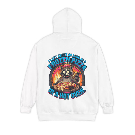 Color: White | Frozen Pizza in a Hot Oven Garment-Dyed Hoodie