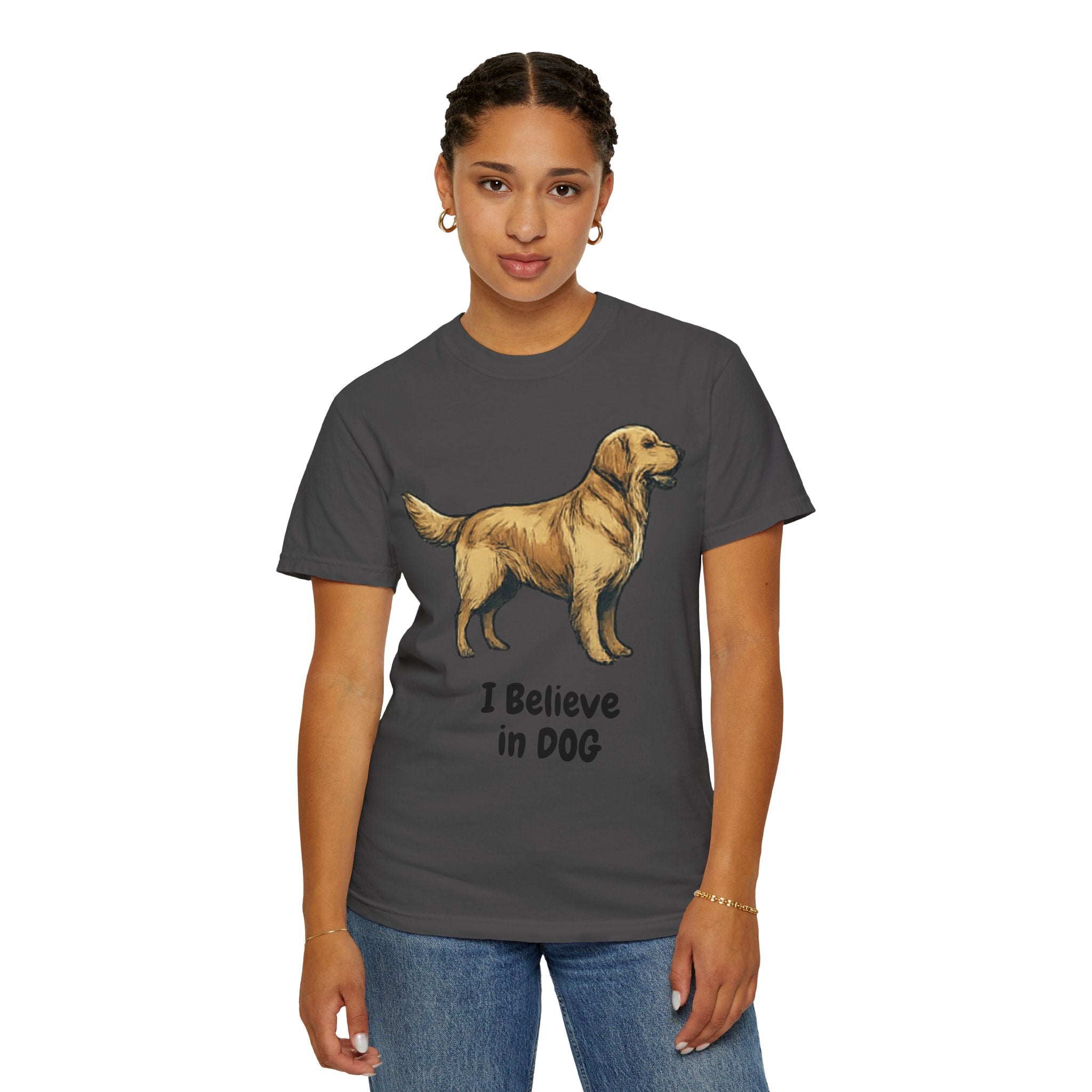 "I Believe in DOG" Unisex Garment-Dyed T-shirt