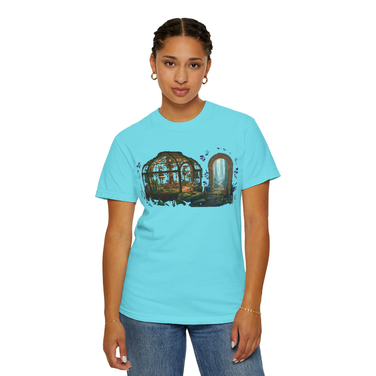 Color: Lagoon Blue | Terrarium Unisex Garment-Dyed Tee