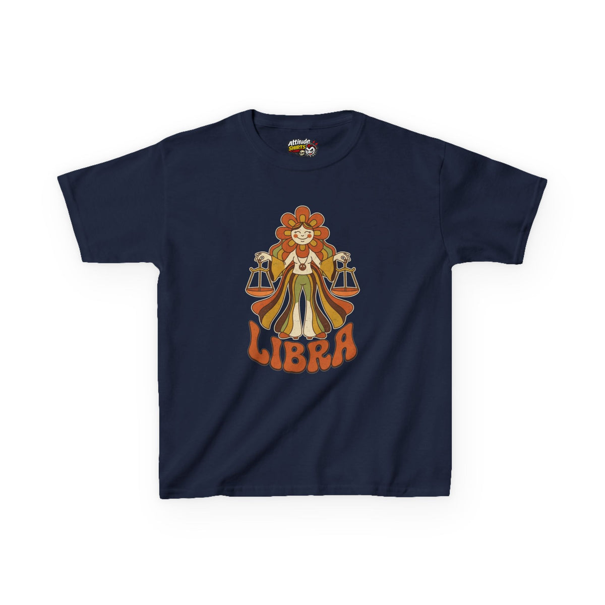 "Retro Mascot Groovy Libra" Kids Tee