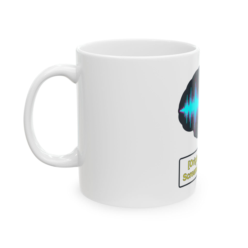 "Screaming Internally" White Ceramic Mug