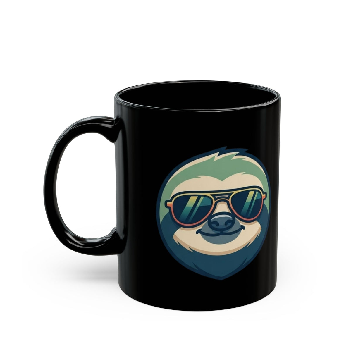 "Sloth Credible" Black Ceramic Mug — Graphic