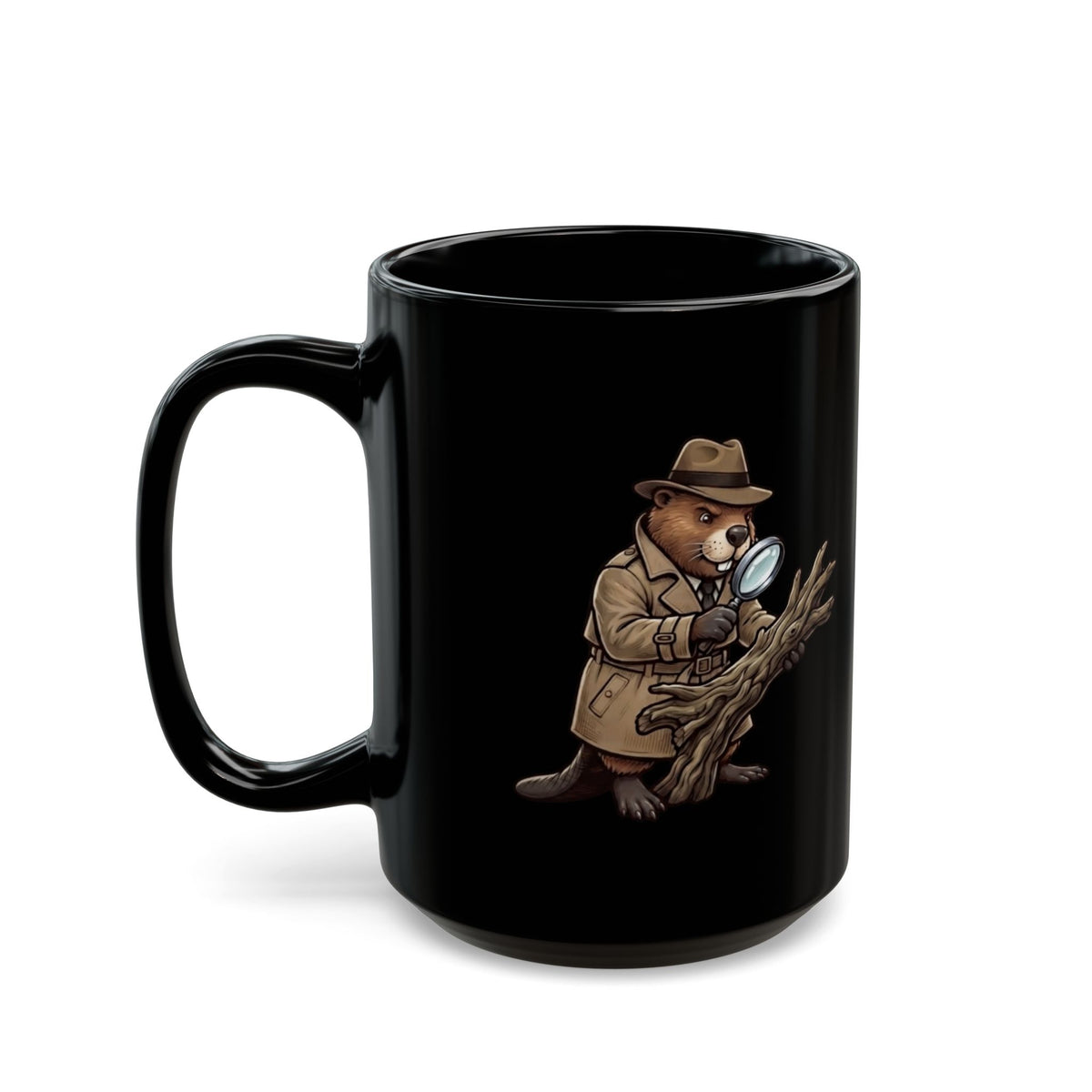"I Know Hard Wood" Black Ceramic Mug — Graphic