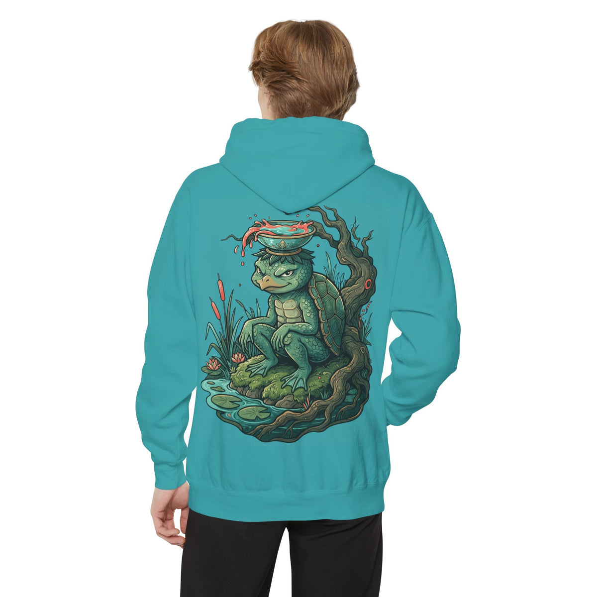 Color: Seafoam | Kappa (Japanese Folklore) Garment-Dyed Hoodie