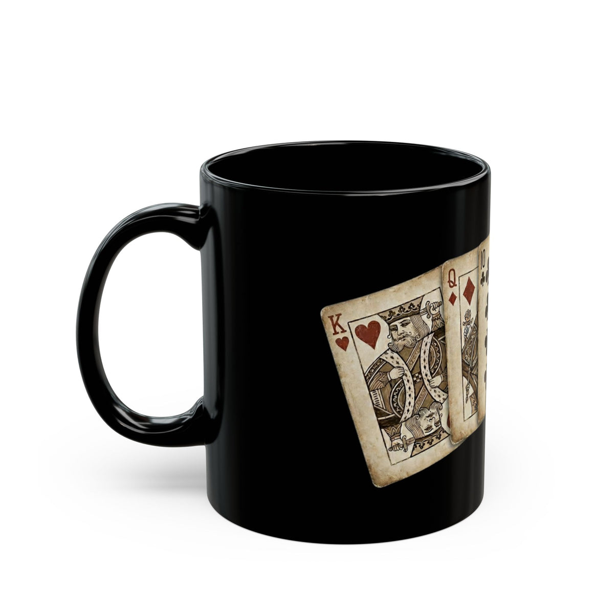 "Strip Poker Professional" Black Ceramic Mug — Graphic