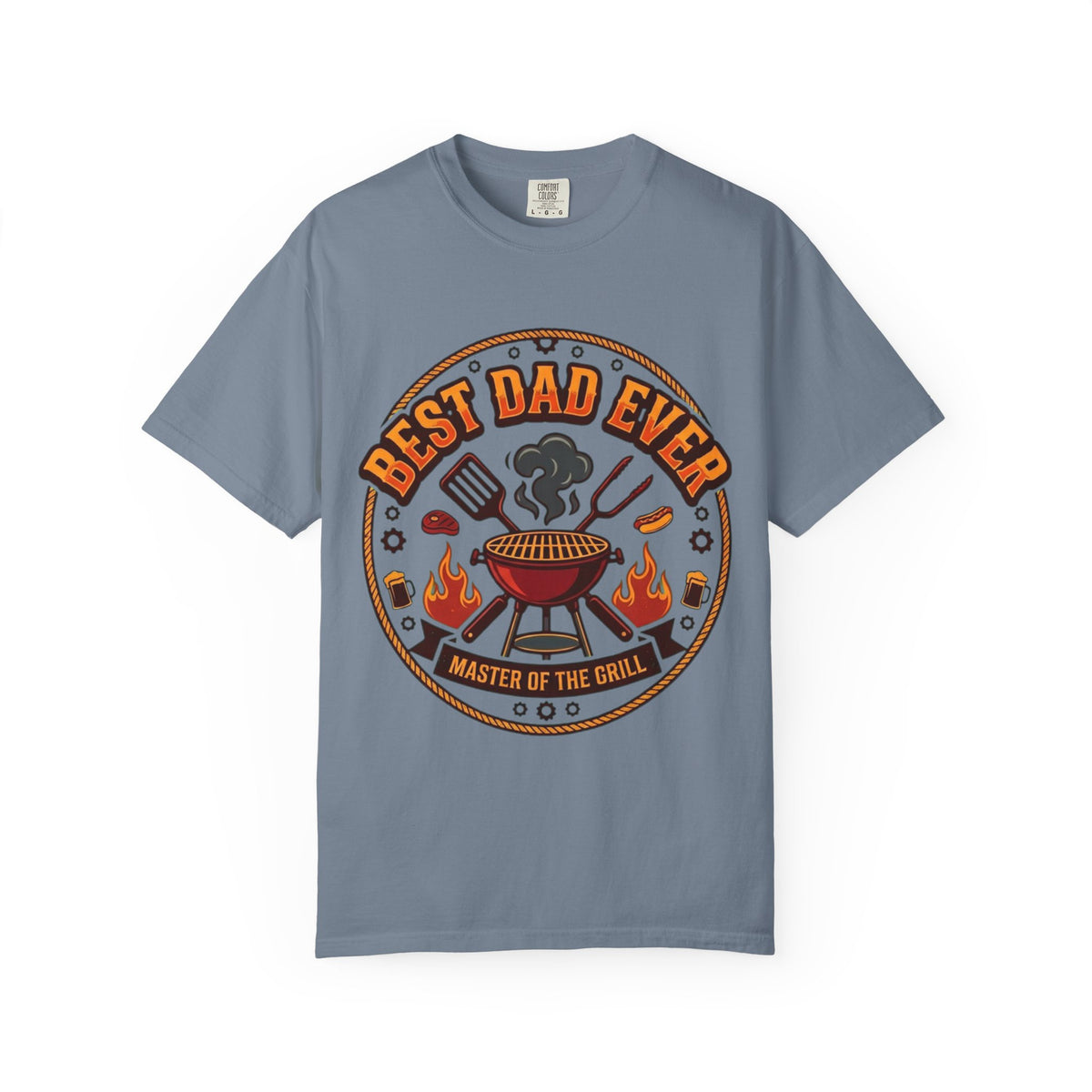 Color: Blue Jean | Best Dad Ever Unisex Garment-Dyed Tee