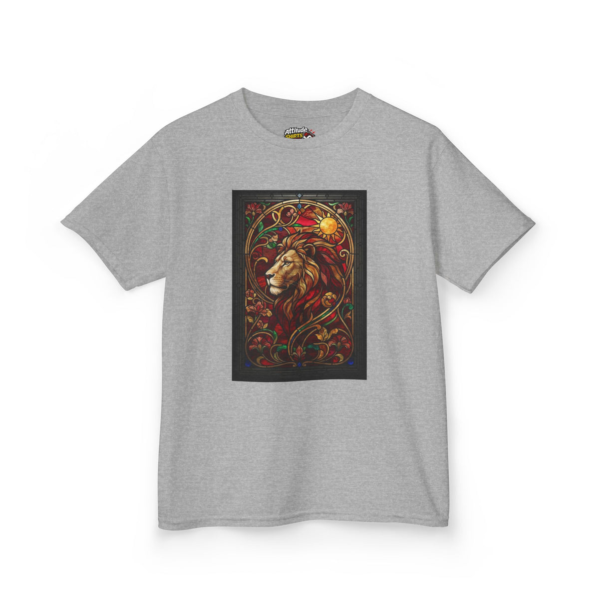 "Stained Glass Sign LEO" Kids Tee