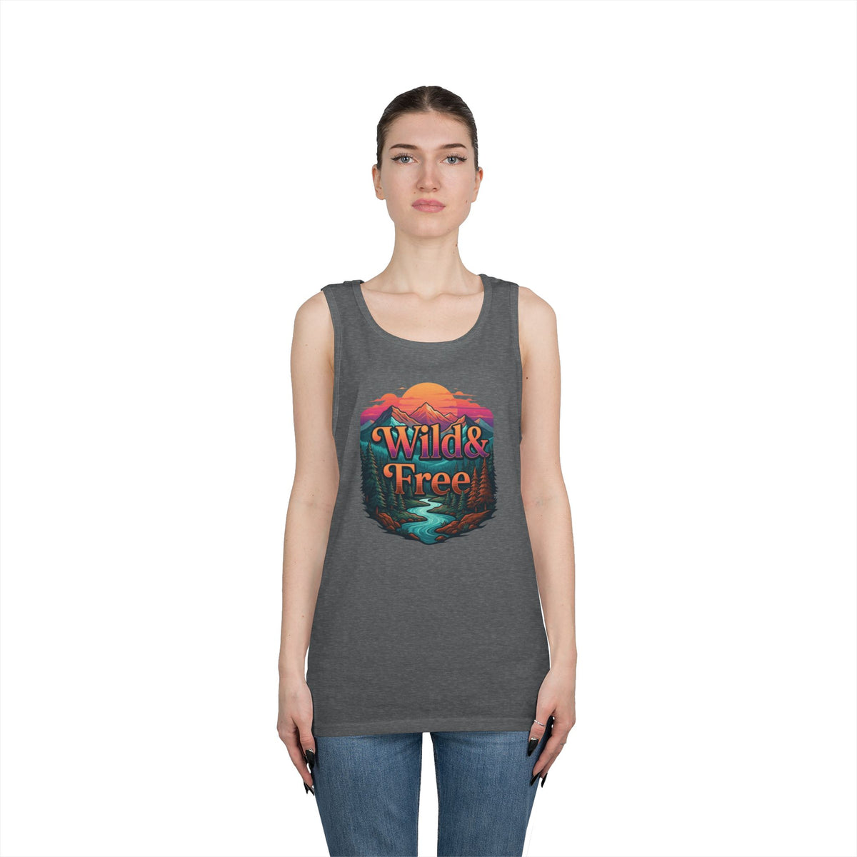 Color: Graphite Heather | Wild & Free Tank Top