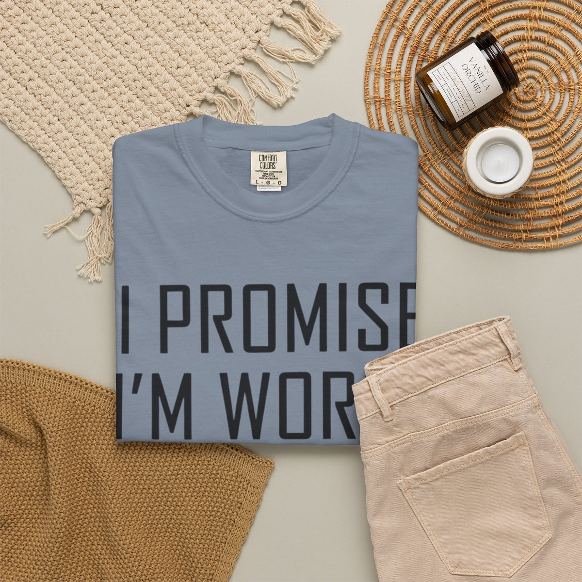 "Promise I'm Worse" Unisex Garment-Dyed Tee